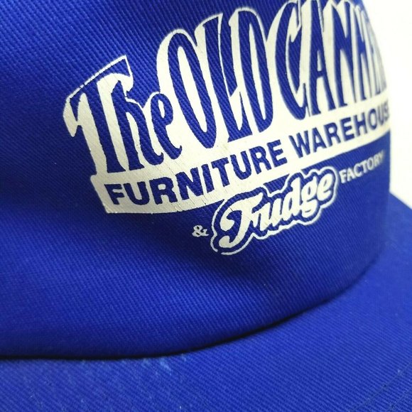 Old Cannery Furniture Warehouse Fudge Factory Hat Cap Snapback Blue - Picture 3 of 8